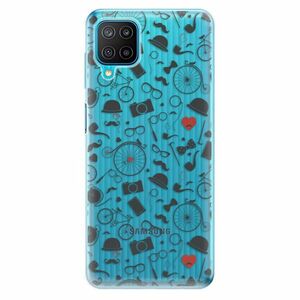 Odolné silikonové pouzdro iSaprio - Vintage Pattern 01 - black - Samsung Galaxy M12 obraz