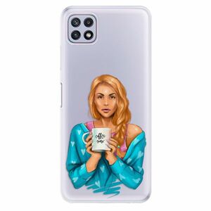 Odolné silikonové pouzdro iSaprio - Coffe Now - Redhead - Samsung Galaxy A22 5G obraz