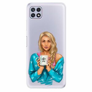 Odolné silikonové pouzdro iSaprio - Coffe Now - Blond - Samsung Galaxy A22 5G obraz