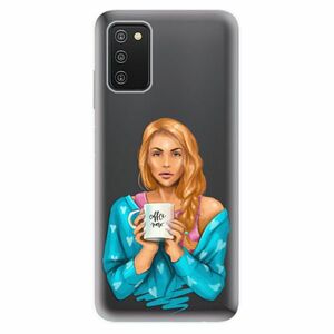 Odolné silikonové pouzdro iSaprio - Coffe Now - Redhead - Samsung Galaxy A03s obraz