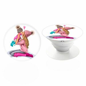 PopSocket iSaprio – Kissing Mom - Blond and Girl – držák na mobil obraz