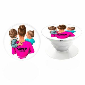 PopSocket iSaprio – Super Mama - Boy and Girl – držák na mobil obraz