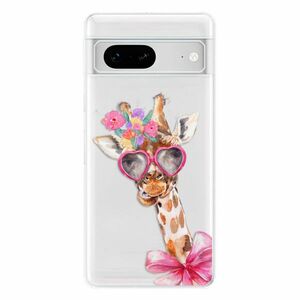 Odolné silikonové pouzdro iSaprio - Lady Giraffe - Google Pixel 7 5G obraz