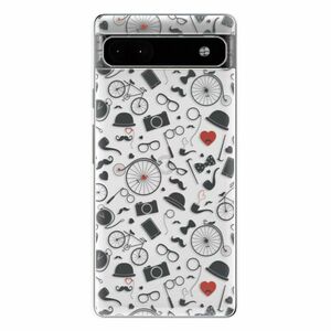 Odolné silikonové pouzdro iSaprio - Vintage Pattern 01 - black - Google Pixel 6a 5G obraz