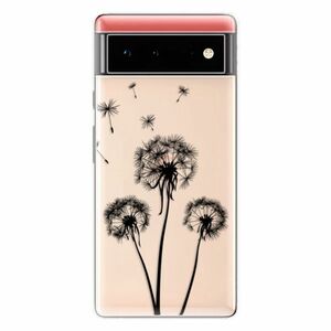 Odolné silikonové pouzdro iSaprio - Three Dandelions - black - Google Pixel 6 5G obraz