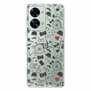 Odolné silikonové pouzdro iSaprio - Vintage Pattern 01 - black - OnePlus Nord 2T 5G obraz