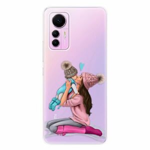 Odolné silikonové pouzdro iSaprio - Kissing Mom - Brunette and Boy - Xiaomi 12 Lite obraz