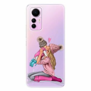 Odolné silikonové pouzdro iSaprio - Kissing Mom - Blond and Girl - Xiaomi 12 Lite obraz