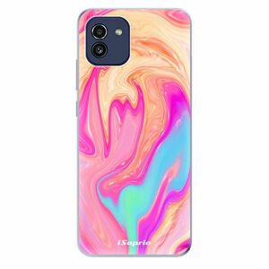 Odolné silikonové pouzdro iSaprio - Orange Liquid - Samsung Galaxy A03 obraz