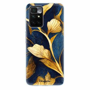 Odolné silikonové pouzdro iSaprio - Gold Leaves - Xiaomi Redmi 10 obraz