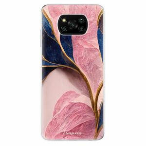 Odolné silikonové pouzdro iSaprio - Pink Blue Leaves - Xiaomi Poco X3 Pro / X3 NFC obraz