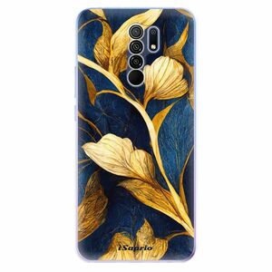 Odolné silikonové pouzdro iSaprio - Gold Leaves - Xiaomi Redmi 9 obraz