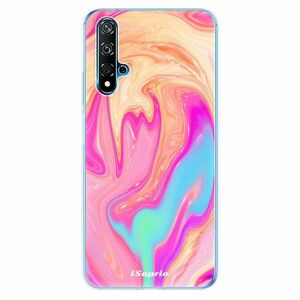 Odolné silikonové pouzdro iSaprio - Orange Liquid - Huawei Nova 5T obraz