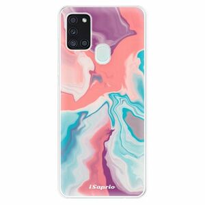 Odolné silikonové pouzdro iSaprio - New Liquid - Samsung Galaxy A21s obraz