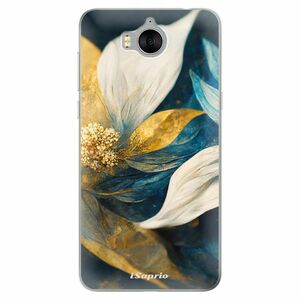 Odolné silikonové pouzdro iSaprio - Gold Petals - Huawei Y5 2017 / Y6 2017 obraz