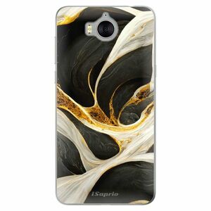 Odolné silikonové pouzdro iSaprio - Black and Gold - Huawei Y5 2017 / Y6 2017 obraz