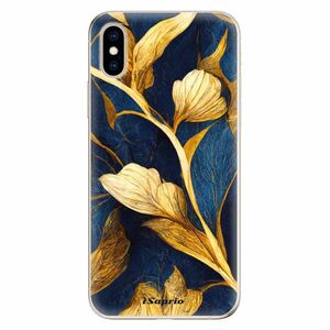 Odolné silikonové pouzdro iSaprio - Gold Leaves - iPhone XS obraz