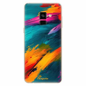 Odolné silikonové pouzdro iSaprio - Blue Paint - Samsung Galaxy A8 2018 obraz