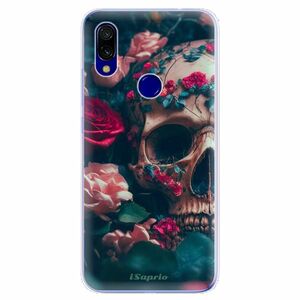 Odolné silikonové pouzdro iSaprio - Skull in Roses - Xiaomi Redmi 7 obraz