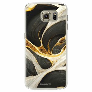 Silikonové pouzdro iSaprio - Black and Gold - Samsung Galaxy S6 Edge obraz