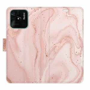 Flipové pouzdro iSaprio - RoseGold Marble - Xiaomi Redmi 10C obraz