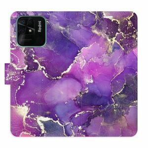 Flipové pouzdro iSaprio - Purple Marble - Xiaomi Redmi 10C obraz