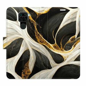 Flipové pouzdro iSaprio - BlackGold Marble - Xiaomi Redmi Note 9 obraz