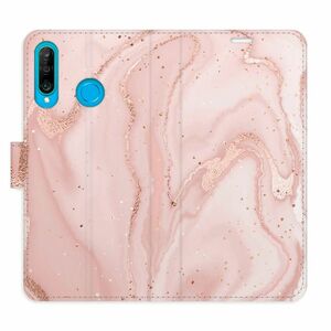 Flipové pouzdro iSaprio - RoseGold Marble - Huawei P30 Lite obraz