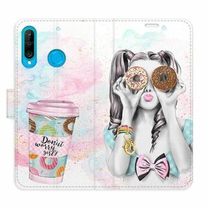 Flipové pouzdro iSaprio - Donut Worry Girl - Huawei P30 Lite obraz