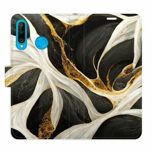 Flipové pouzdro iSaprio - BlackGold Marble - Huawei P30 Lite obraz