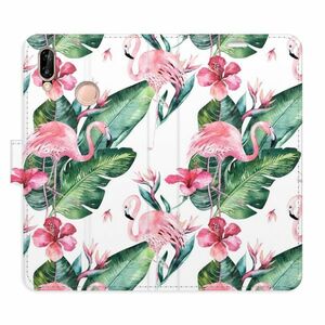 Flipové pouzdro iSaprio - Flamingos Pattern - Huawei P20 Lite obraz