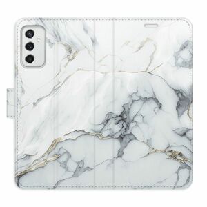 Flipové pouzdro iSaprio - SilverMarble 15 - Samsung Galaxy M52 5G obraz