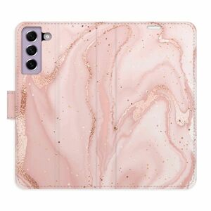 Flipové pouzdro iSaprio - RoseGold Marble - Samsung Galaxy S21 FE 5G obraz