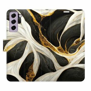 Flipové pouzdro iSaprio - BlackGold Marble - Samsung Galaxy S21 FE 5G obraz