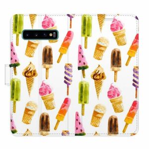 Flipové pouzdro iSaprio - Ice Cream Pattern - Samsung Galaxy S10 obraz