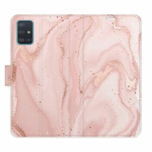 Flipové pouzdro iSaprio - RoseGold Marble - Samsung Galaxy A51 obraz