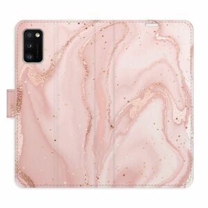 Flipové pouzdro iSaprio - RoseGold Marble - Samsung Galaxy A41 obraz