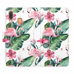 Flipové pouzdro iSaprio - Flamingos Pattern - Samsung Galaxy A40 obraz