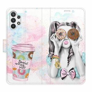 Flipové pouzdro iSaprio - Donut Worry Girl - Samsung Galaxy A32 5G obraz