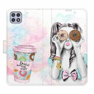 Flipové pouzdro iSaprio - Donut Worry Girl - Samsung Galaxy A22 5G obraz