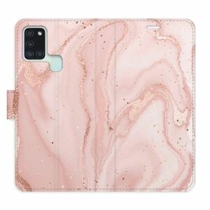 Flipové pouzdro iSaprio - RoseGold Marble - Samsung Galaxy A21s obraz