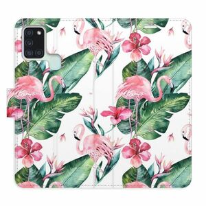 Flipové pouzdro iSaprio - Flamingos Pattern - Samsung Galaxy A21s obraz