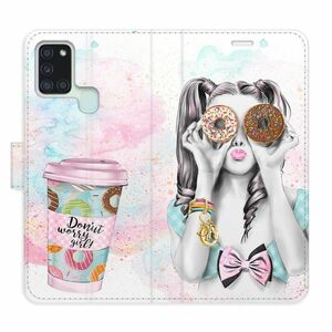 Flipové pouzdro iSaprio - Donut Worry Girl - Samsung Galaxy A21s obraz