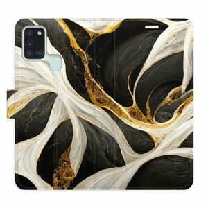 Flipové pouzdro iSaprio - BlackGold Marble - Samsung Galaxy A21s obraz