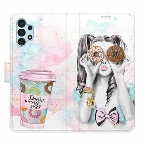 Flipové pouzdro iSaprio - Donut Worry Girl - Samsung Galaxy A13 / A13 5G obraz