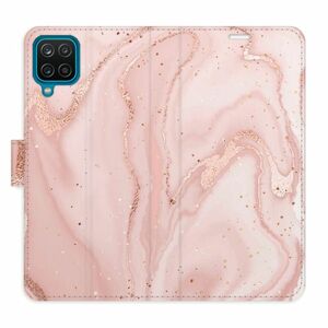 Flipové pouzdro iSaprio - RoseGold Marble - Samsung Galaxy A12 obraz