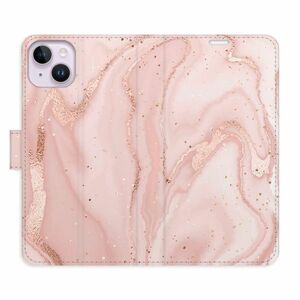 Flipové pouzdro iSaprio - RoseGold Marble - iPhone 14 Plus obraz