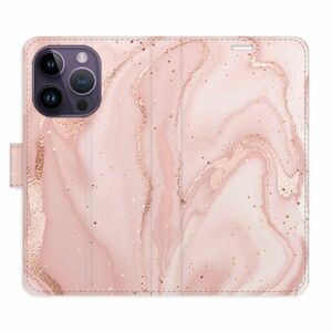 Flipové pouzdro iSaprio - RoseGold Marble - iPhone 14 Pro obraz