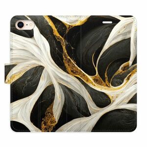 Flipové pouzdro iSaprio - BlackGold Marble - iPhone 7/8/SE 2020 obraz