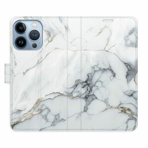 Flipové pouzdro iSaprio - SilverMarble 15 - iPhone 13 Pro obraz